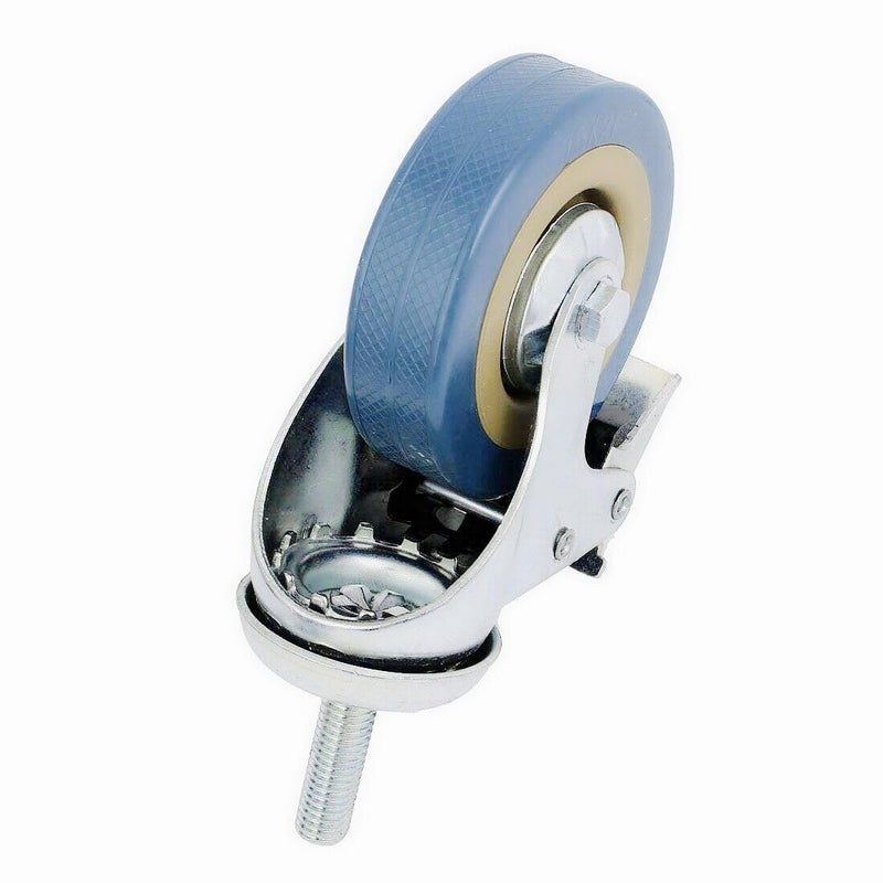 Youngine 4 Pack Caster Wheels Heavy Duty Swivel Casters with Brakes, Dual Locking Wheels Replacement for Industrial Trailer, Home Furniture, Office Table Cabinet (3 Inch M10 Stem) - Image 5